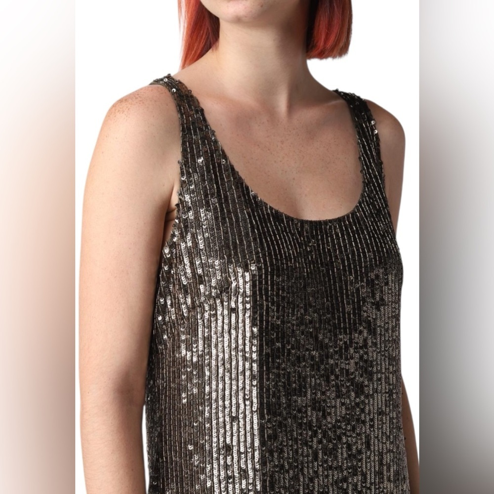 Black sequin top XS sparkly party night elegant